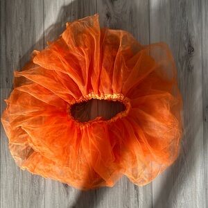 Vibrant Orange Tulle Skirt